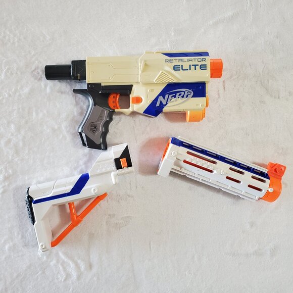 NERF Retaliator Elite N-Strike Blaster Gun with Attachments - Picture 6 of 7